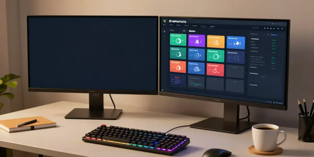 RUPIAHTOTO sebagai platform taruhan dengan antarmuka digital yang menarik dalam ruang kerja modern.